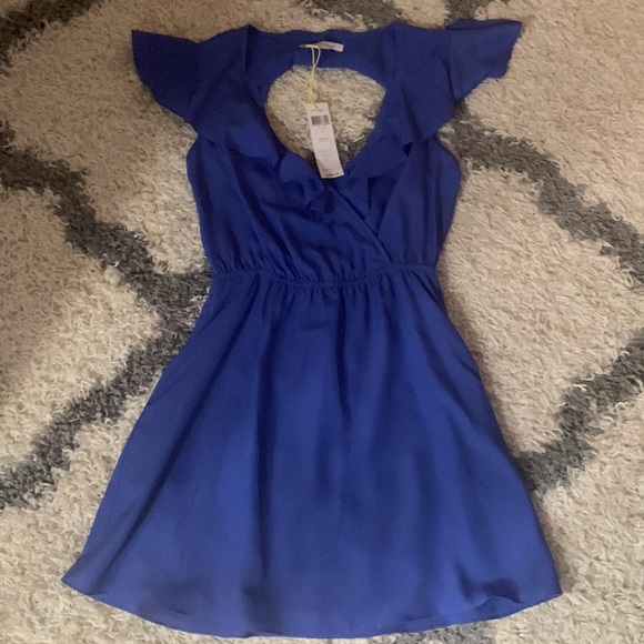 NWT BCBG dress, beautiful lilac color, light material, cutout in back - Picture 6 of 8